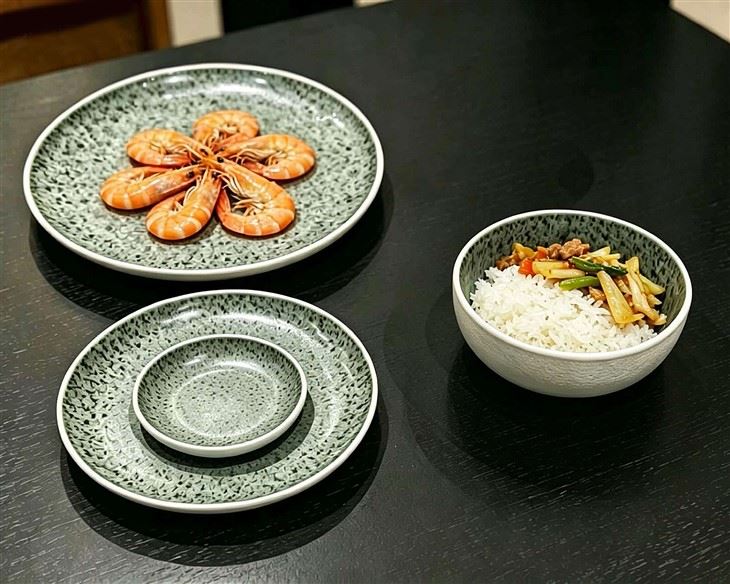 Stoneware tableware set 4